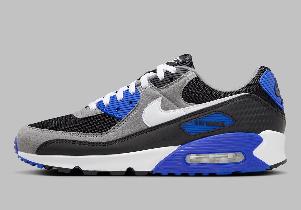 Nike Air Max 90 Black White Lyon Blue Ib7672 001 4