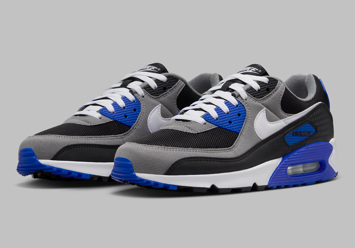 Nike Air Max 90 Black White Lyon Blue Ib7672 001 6