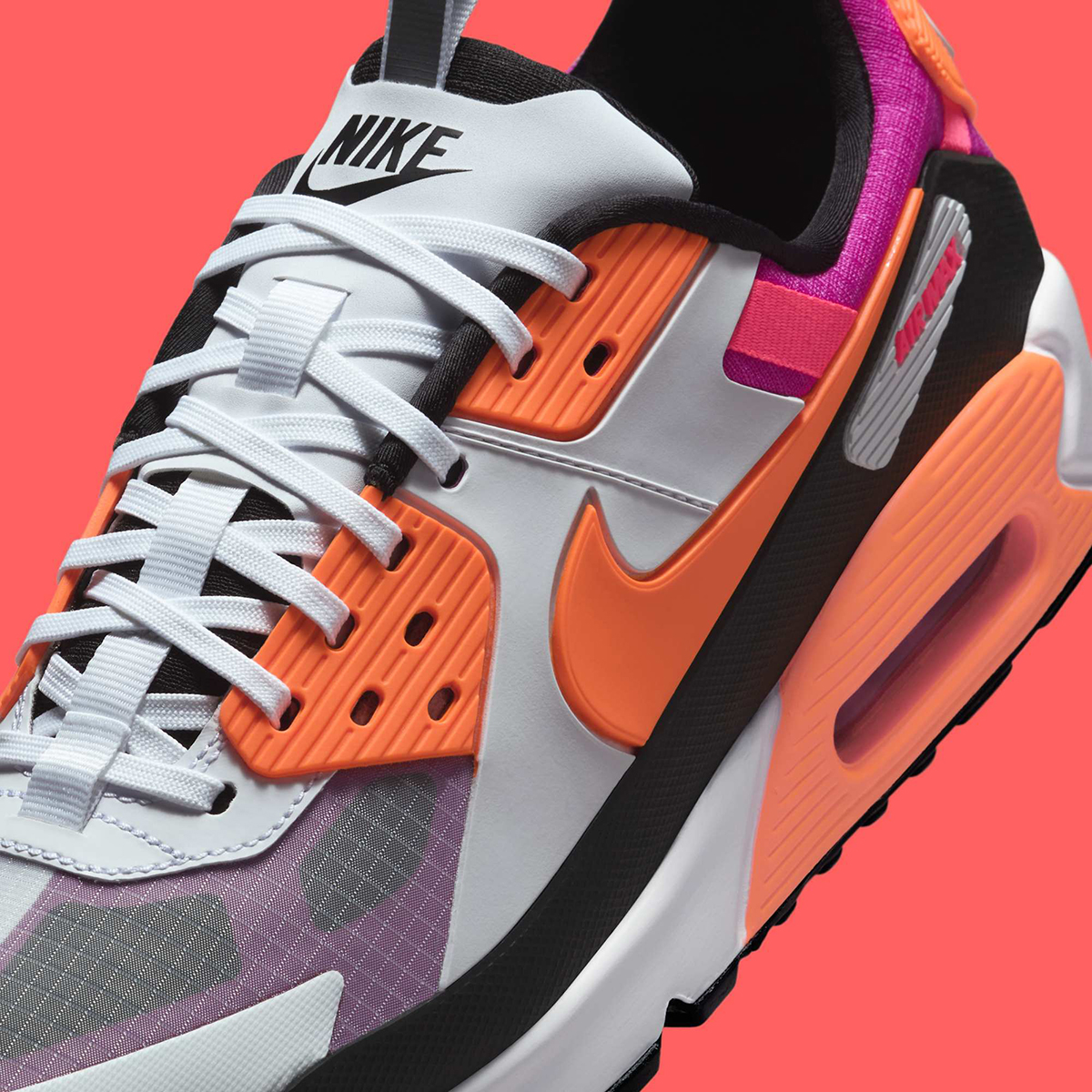 Nike Air Max 90 Drift White Black Pink Orange Fb2877 102 6