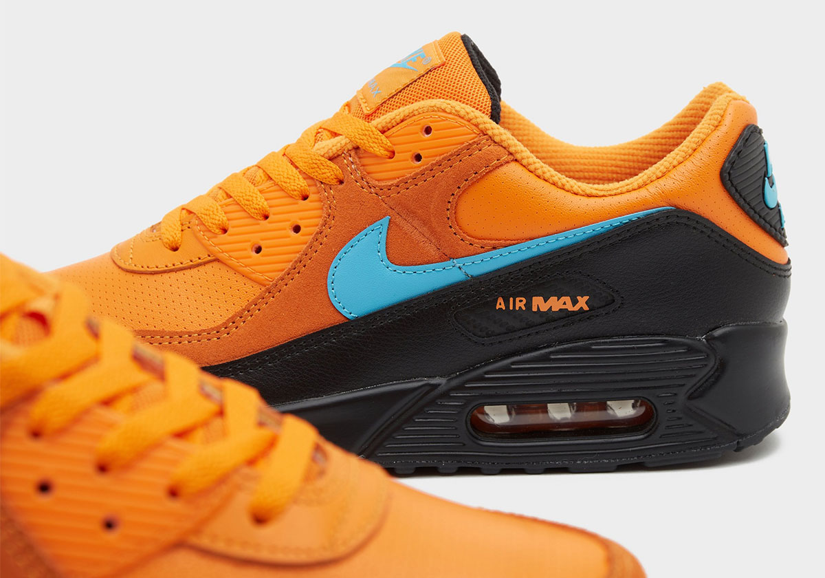 Nike Air Max 90 Gs Mandarin Blue Fury Black White If2623 800 1