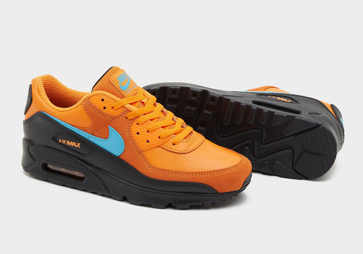 Nike Air Max 90 Gs Mandarin Blue Fury Black White If2623 800 3