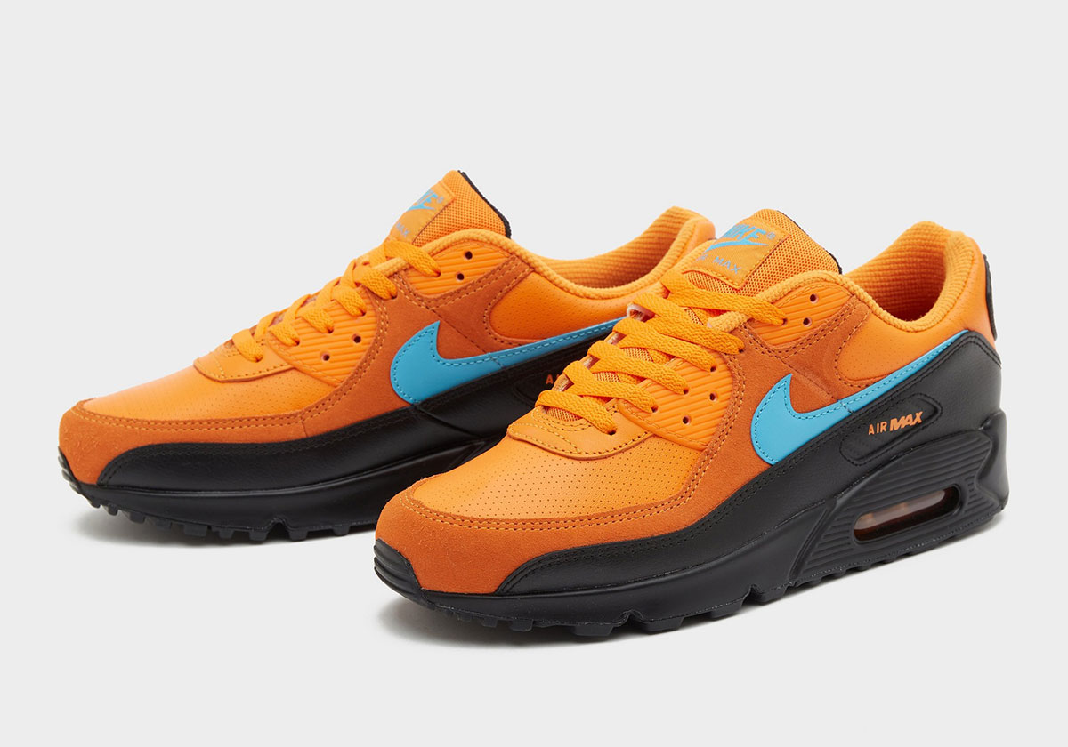 Nike Air Max 90 Gs Mandarin Blue Fury Black White If2623 800 6