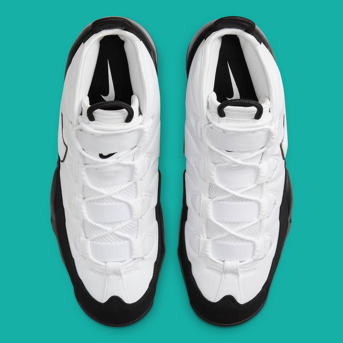 nike air max uptempo white black mystic teal 311090 100 2