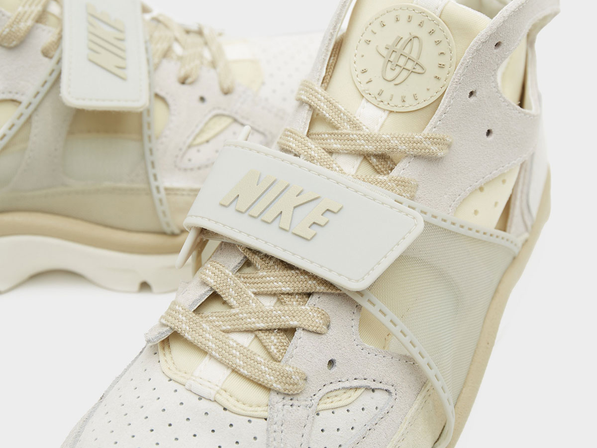 The Nike Air Trainer Huarache Eyes A 2025 Retro Run In Monochromatic "Sail"