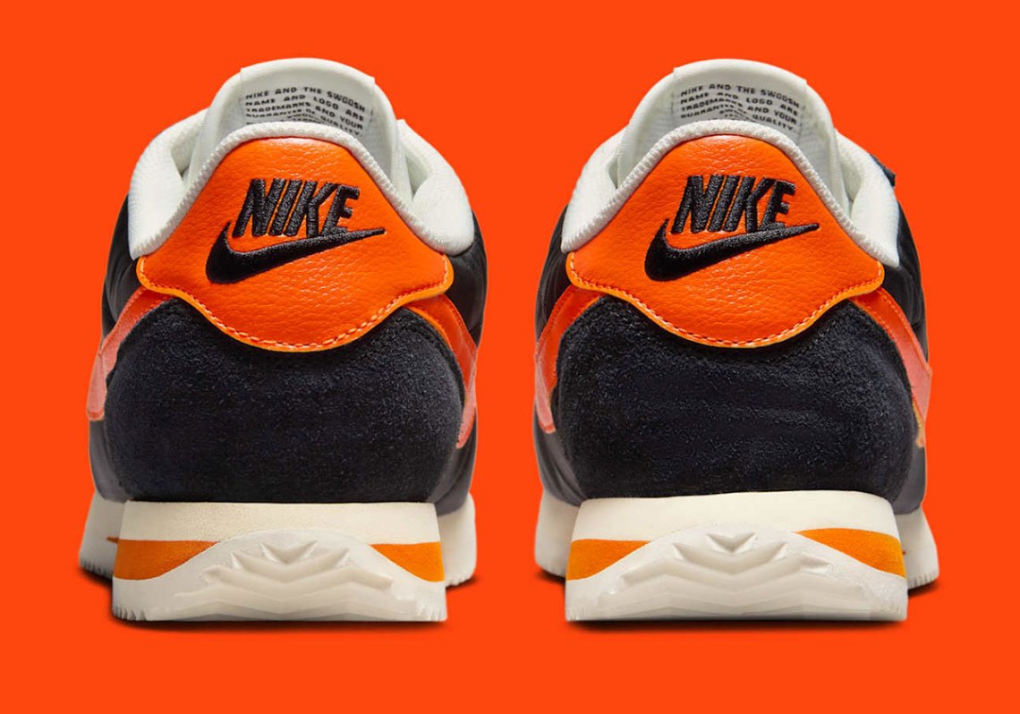 Nike Cortez Black Safety Orange Hf0263 003 1