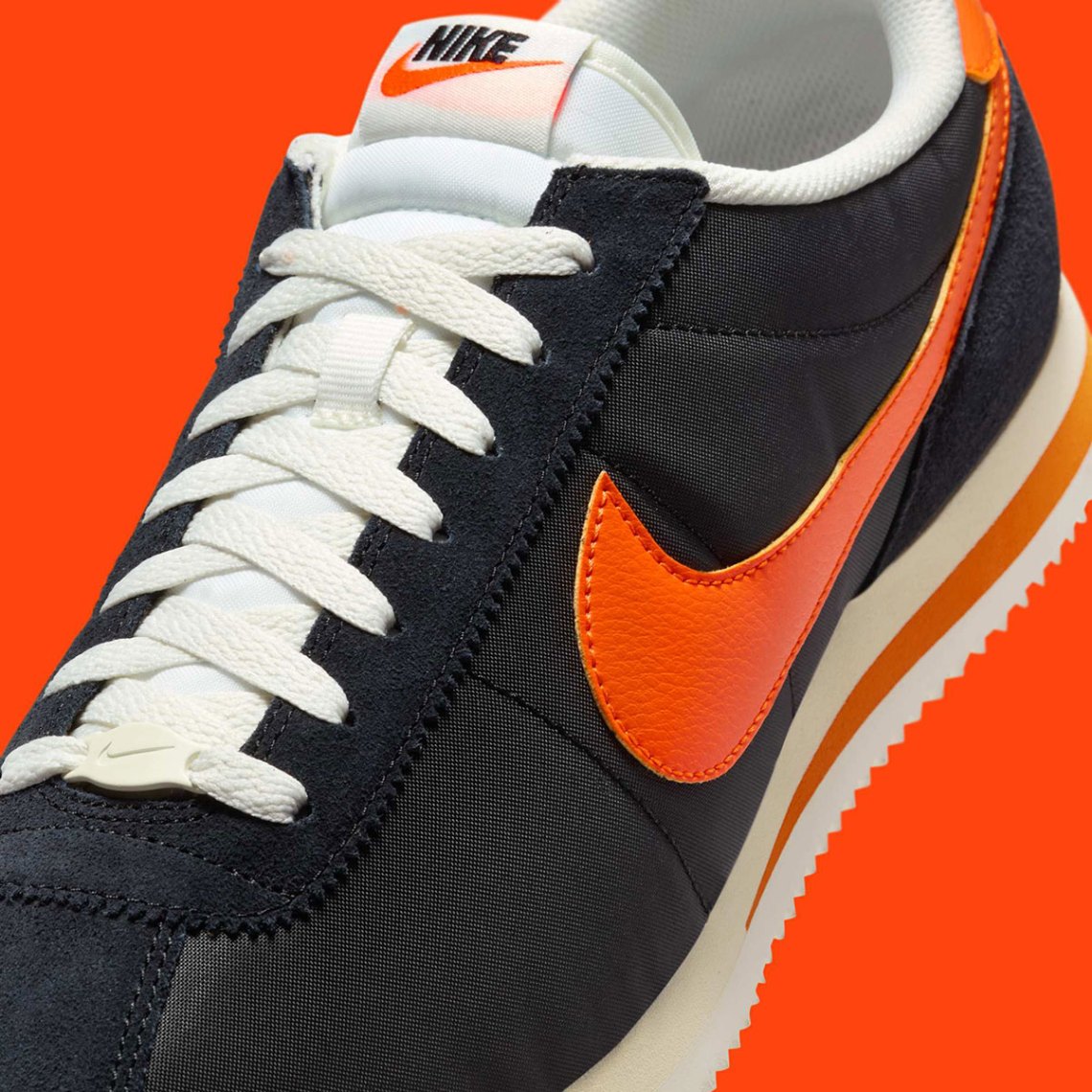 Nike Cortez Black Safety Orange Hf0263 003 2