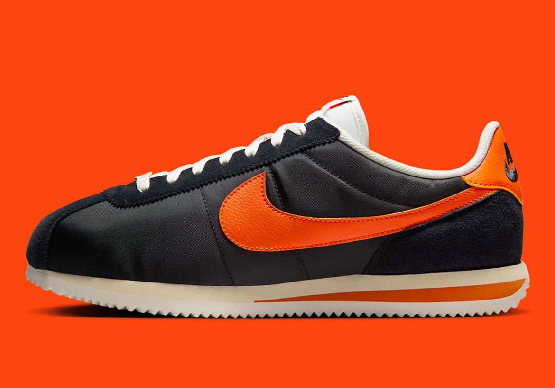 Nike Cortez Black Safety Orange Hf0263 003 8