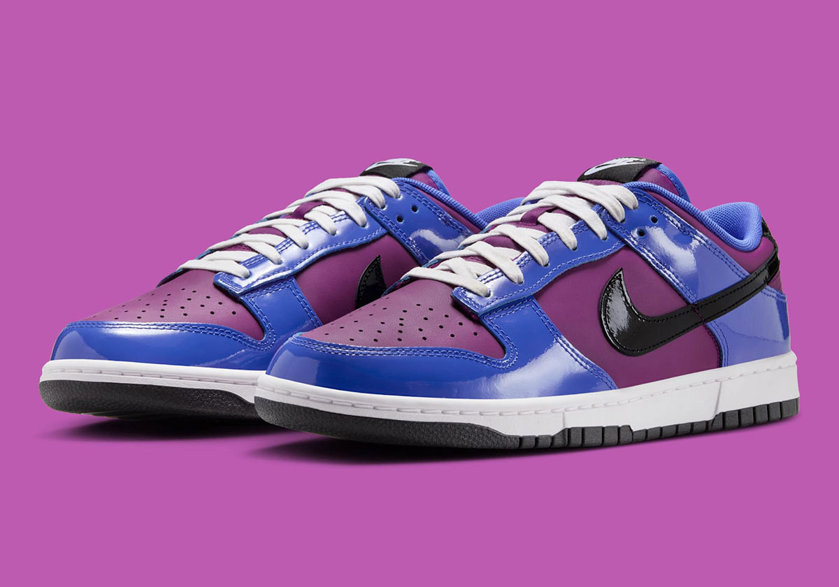 The Next "Viotech" Nike Dunk Low Features Patent Leather Overlays