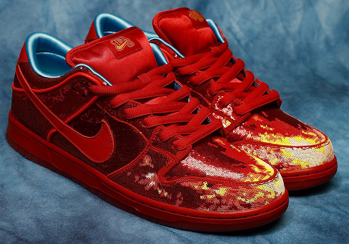 A Ruby Red Slipper Version Of The Wizard Of Oz Nike SB Dunks Is Revealed