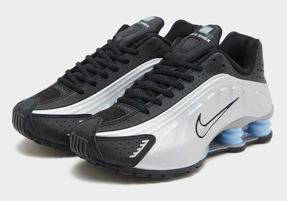 The Nike Shox R4 Borders An Original Colorway With "Psychic Blue" Accents