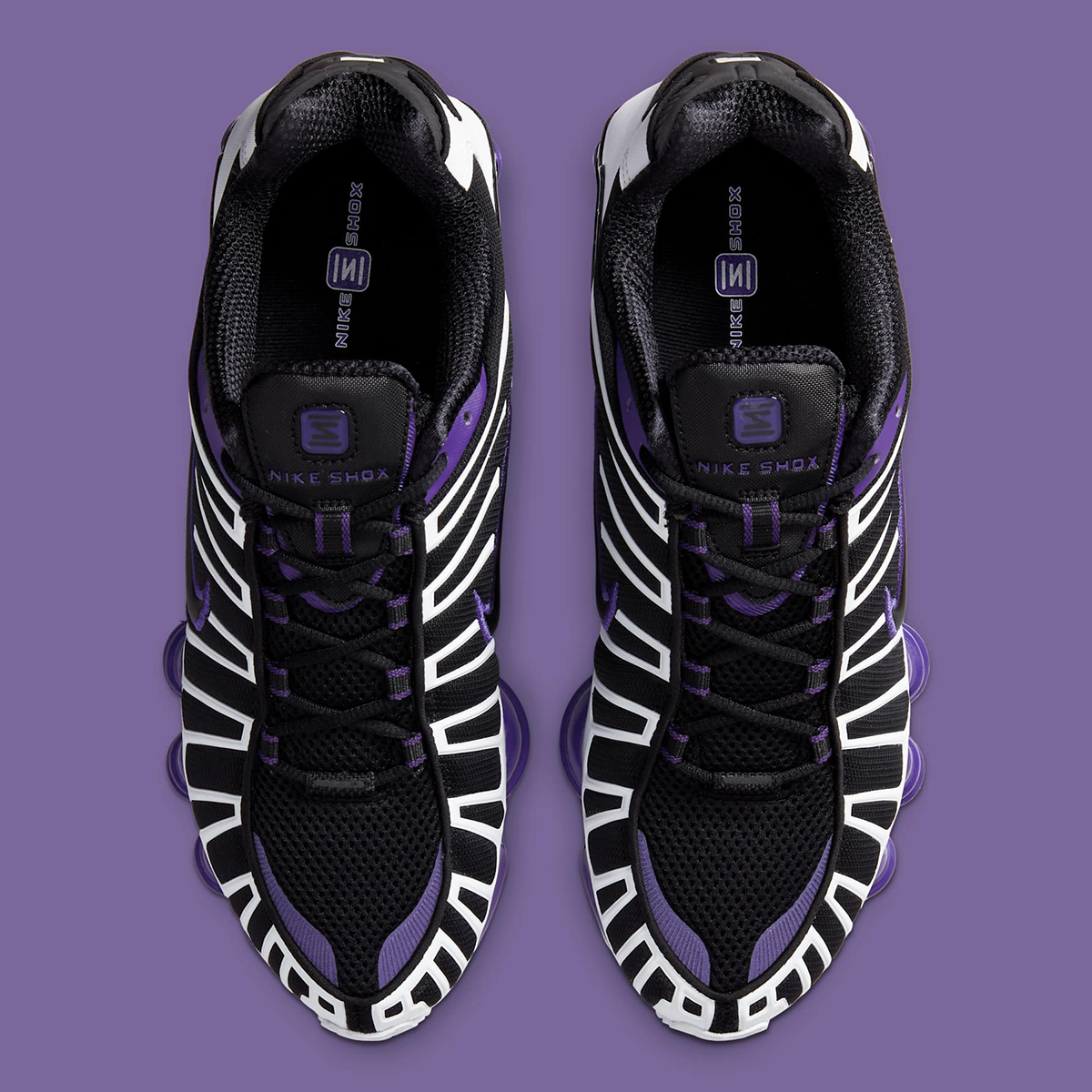 Nike Shox Tl Black White Court Purple Av3595 008 6