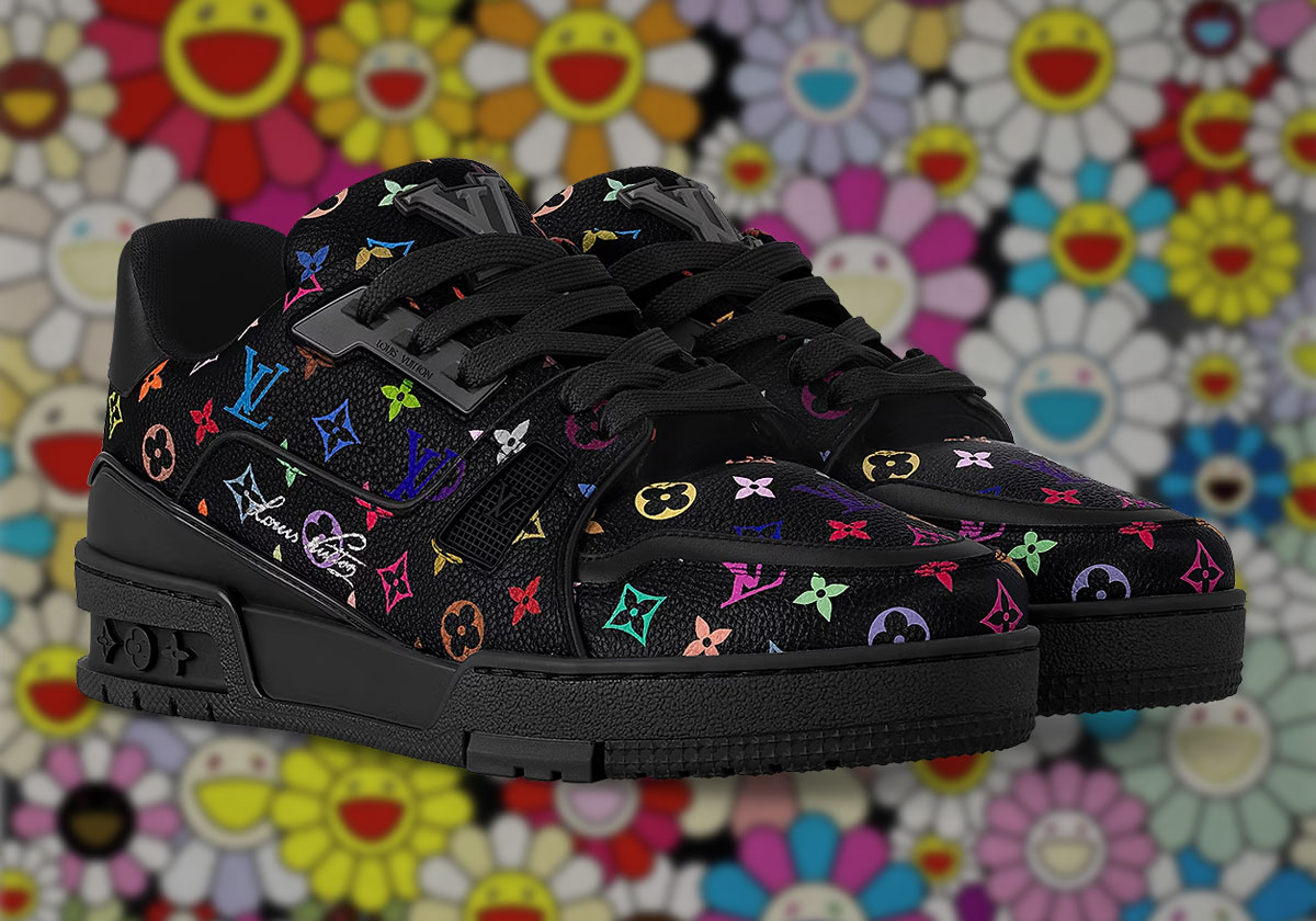 Takashi Murakami Louis Vuitton Trainer Black Release Date 1