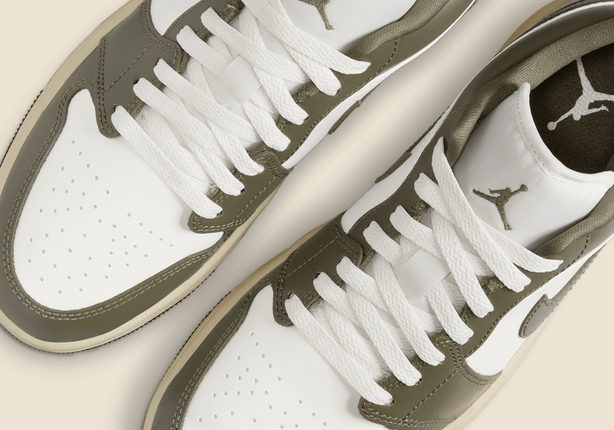 Jordan Brand Picks A "Medium Olive" Jordan 1 Low With Vintage Touches