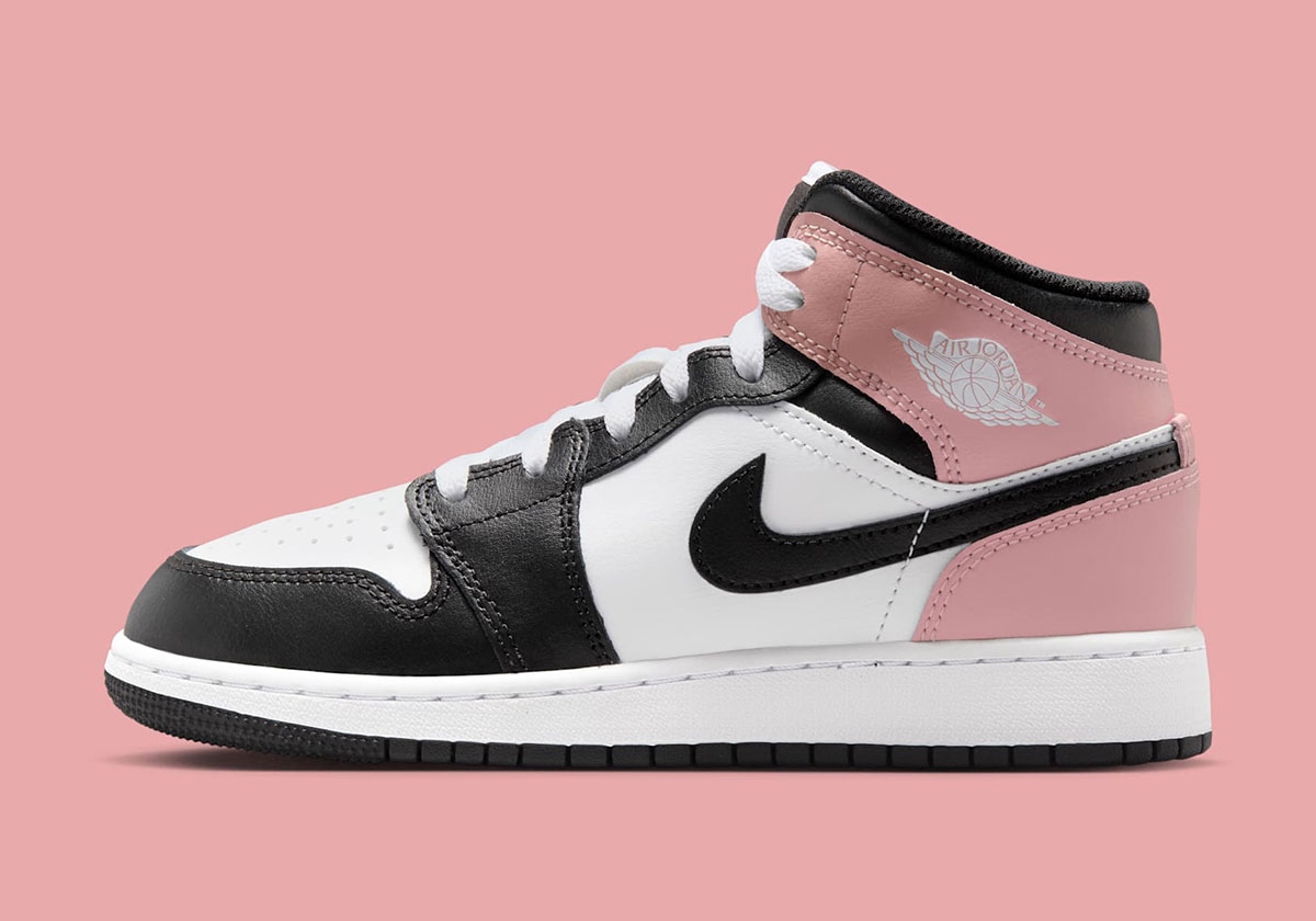 Air Jordan 1 Mid Gs White Black Rust Pink Dq8423 100 9