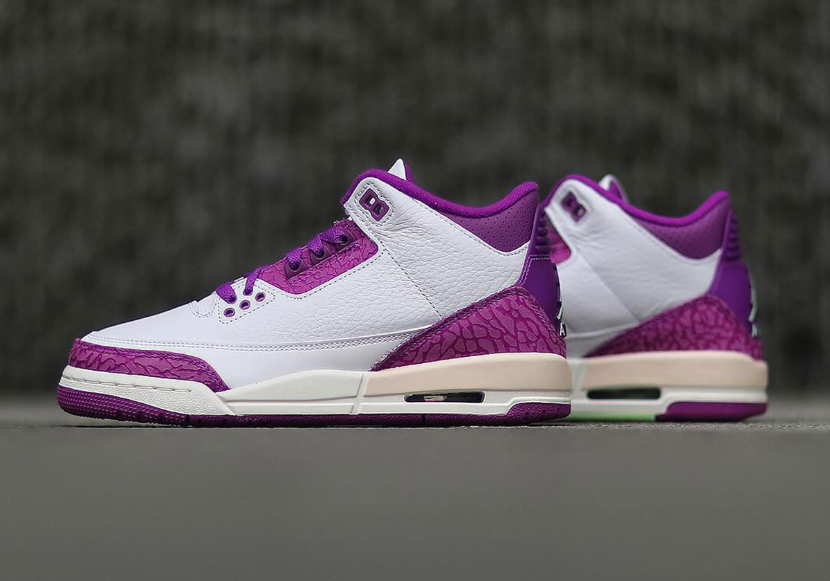 Air Jordan 3 Gs Joker White Vapor Green Vivid Purple Hq0784 100 10