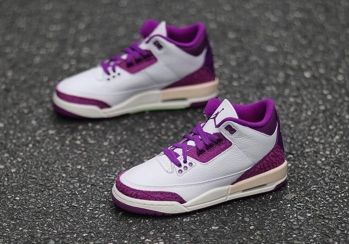 Air Jordan 3 Gs Joker White Vapor Green Vivid Purple Hq0784 100 9