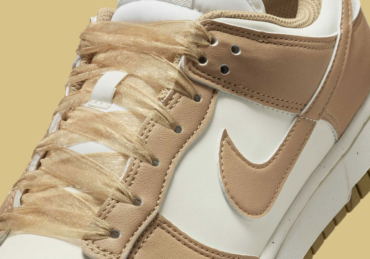 Sheer Laces Add A Feminine Touch To The Nike Dunk Low “Parachute Beige”