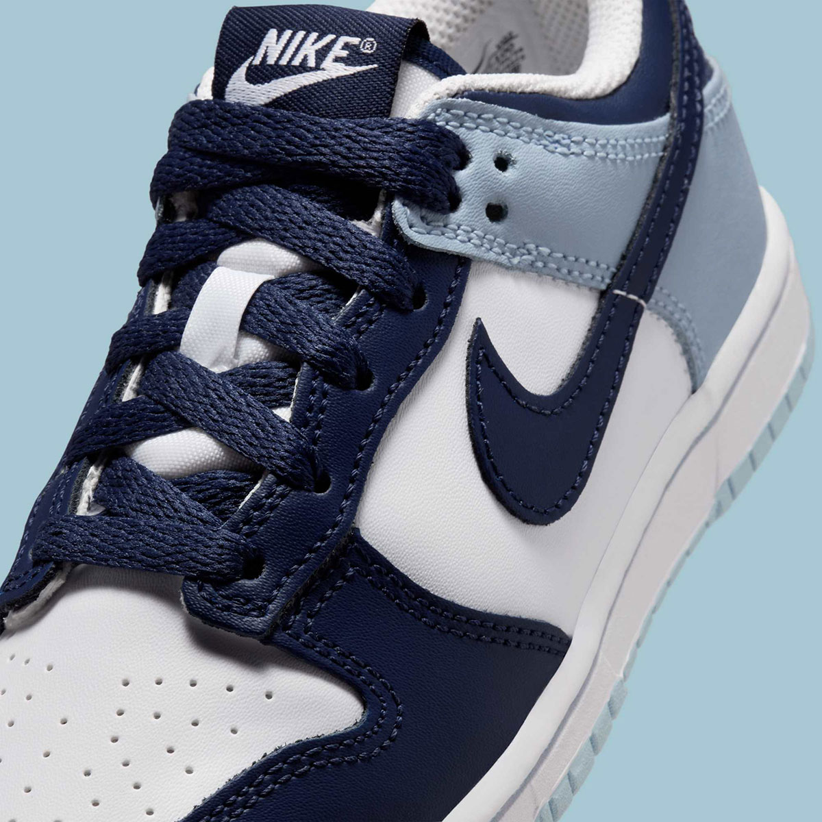 Nike Dunk Low White Midnight Navy Light Armory Blue 1