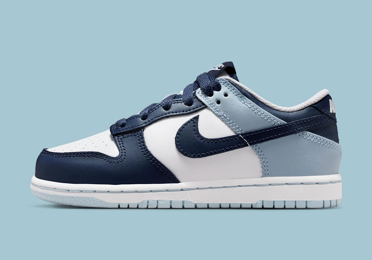 Nike Dunk Low White Midnight Navy Light Armory Blue 7