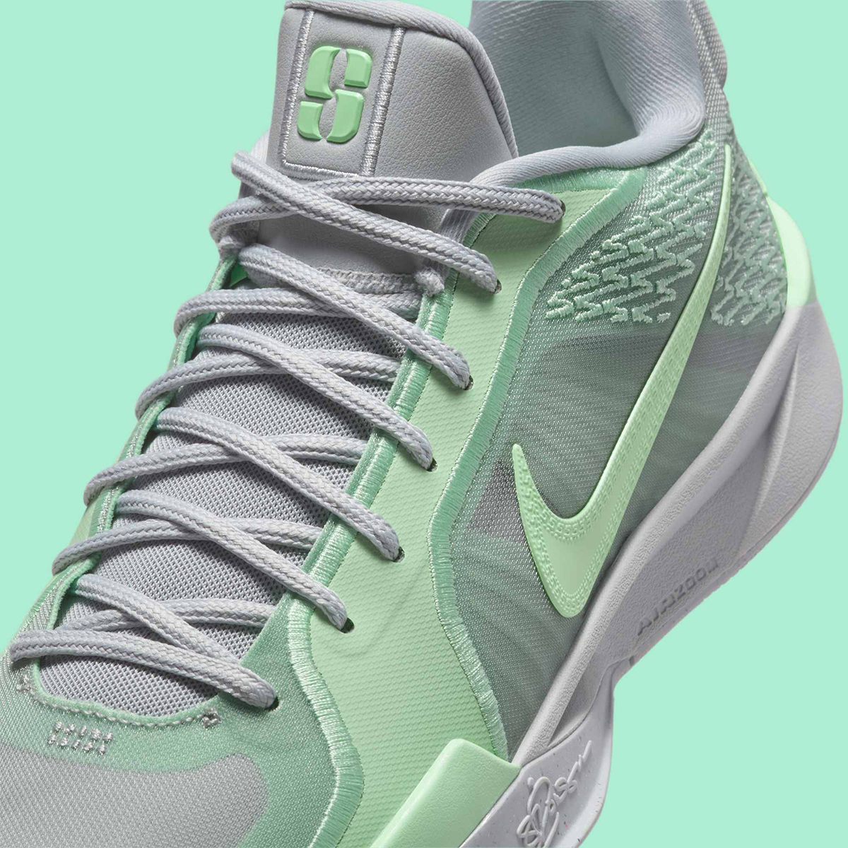 Nike Sabrina 2 Light Smoke Grey Fresh Mint Vapor Green Fq2174 004 4