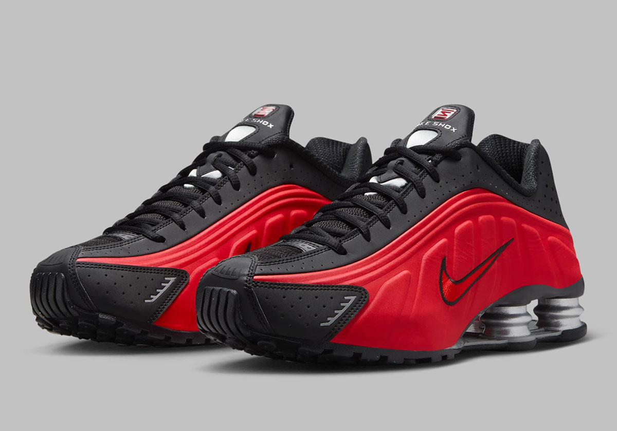 Nike Shox R4 Black Red Hq1988 600 3