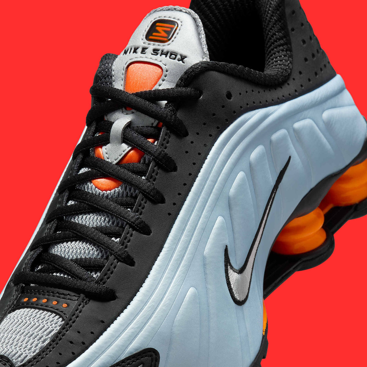 Nike Shox R4 Blue Tint Black Total Orange Ar3565 401 2