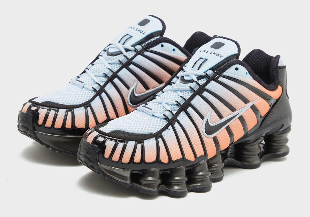 Nike Shox Tl Blue Tint Black Total Orange Ar3566 401 Jd 3