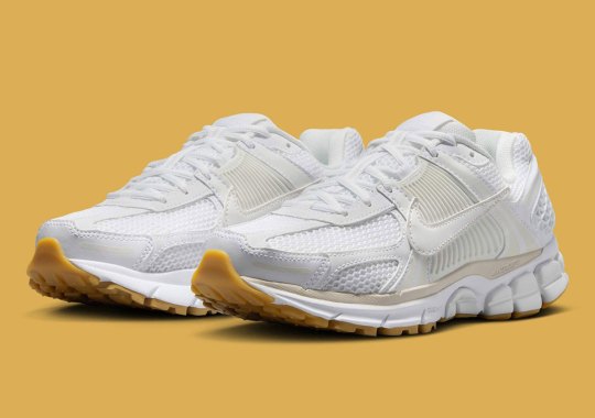 Gum Soles Interrupt The Triple White Build On The Nike Zoom Vomero 5