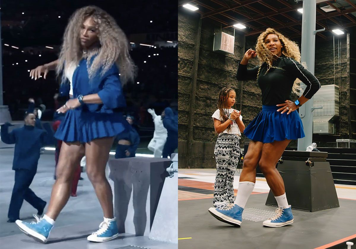 Serena Williams Crip-Walked At The Super Bowl Wearing A Ma Maniere x Converse And Nike’s New 24.7 Gear