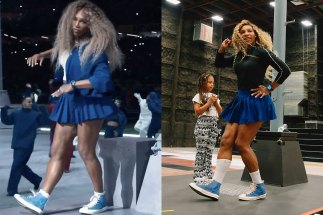 Serena Williams Crip-Walked At The Super Bowl Wearing A Ma Maniere x Converse And Nike’s New 24.7 Gear