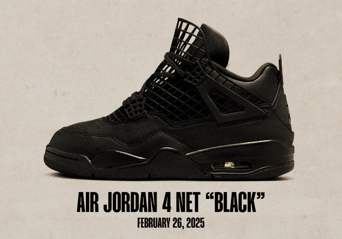 Sneaker Releases February 23 March 1 Air Jordan 4 Net Black