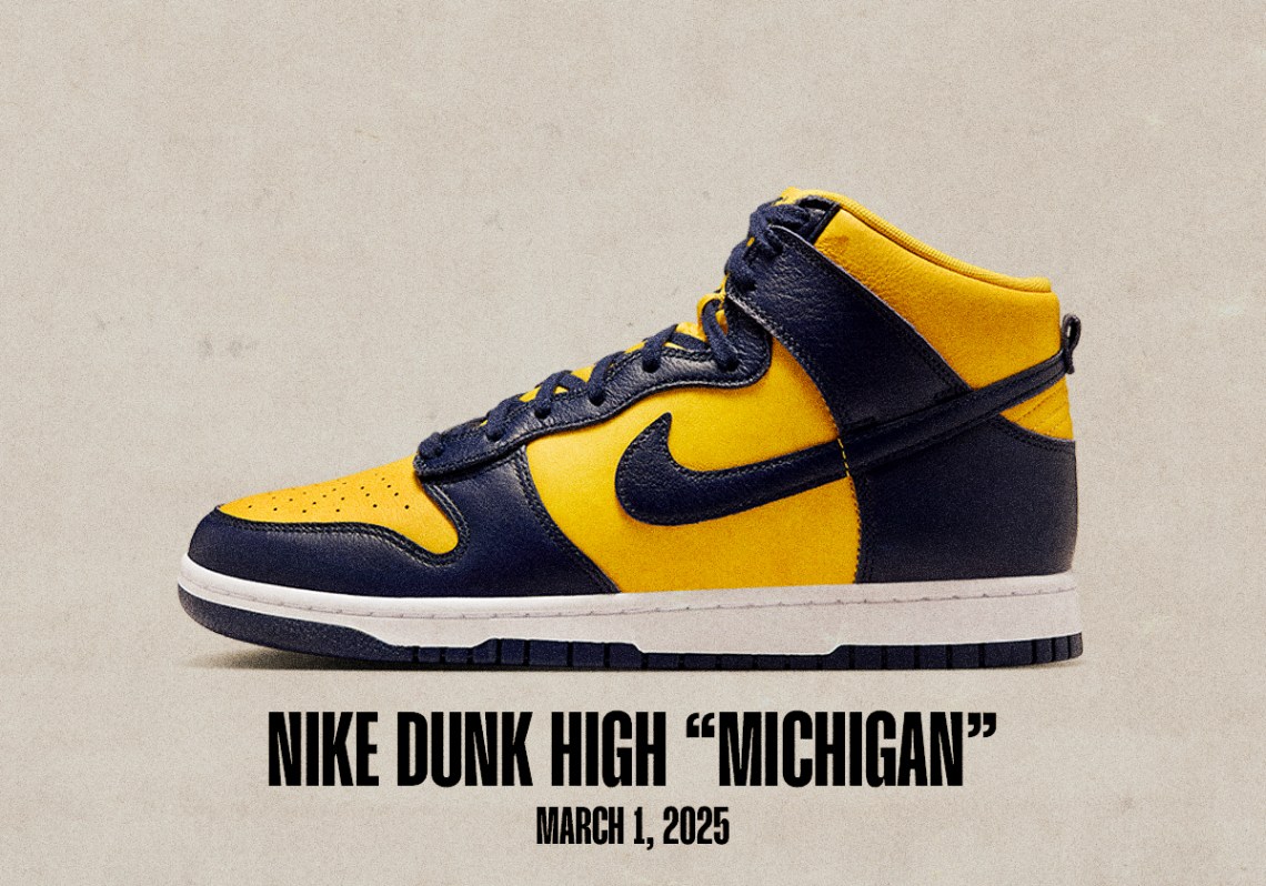 Sneaker Releases February 23 March 1 Nike Dunk High Michigan