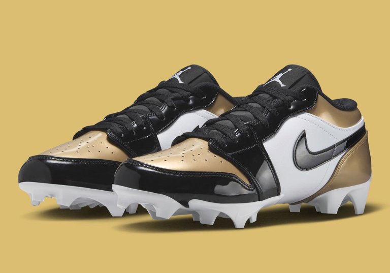 Air Jordan 1 Low Cleats Gold Toe FJ6245-701 | SneakerNews.com display picture 3