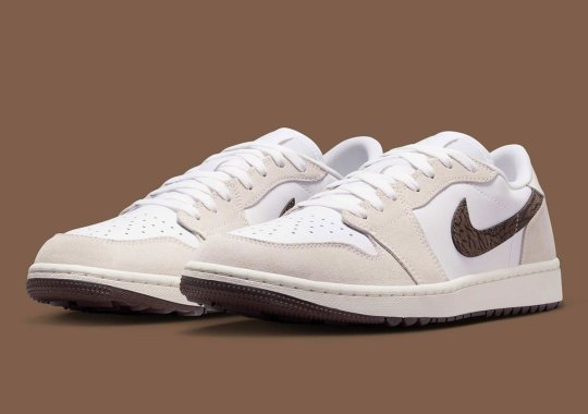 "Light Orewood Brown" And Elephant Print Grace The Air Jordan 1 Low Golf