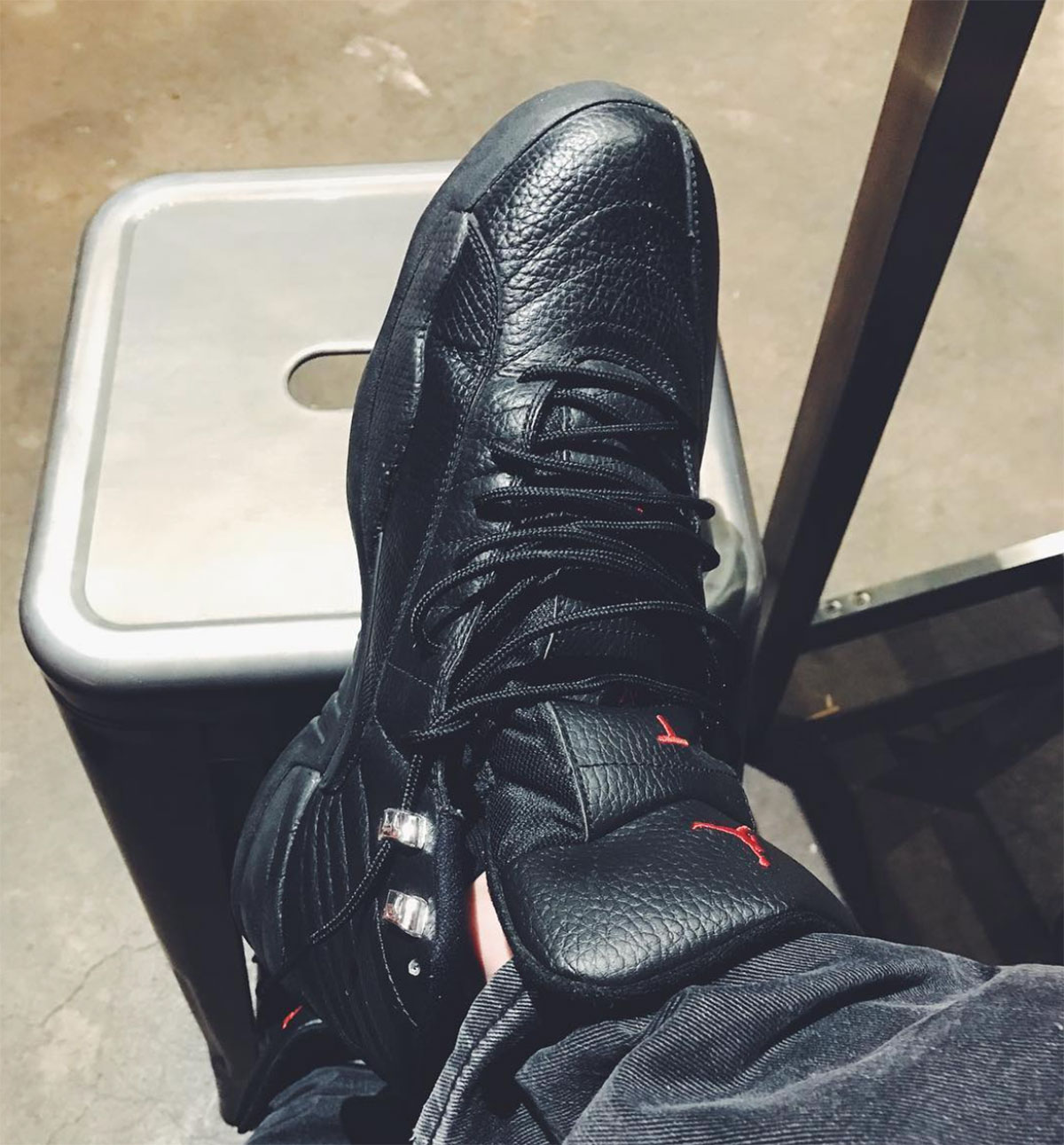 Air Jordan 12 Black Wear Test 2010 Sample 1