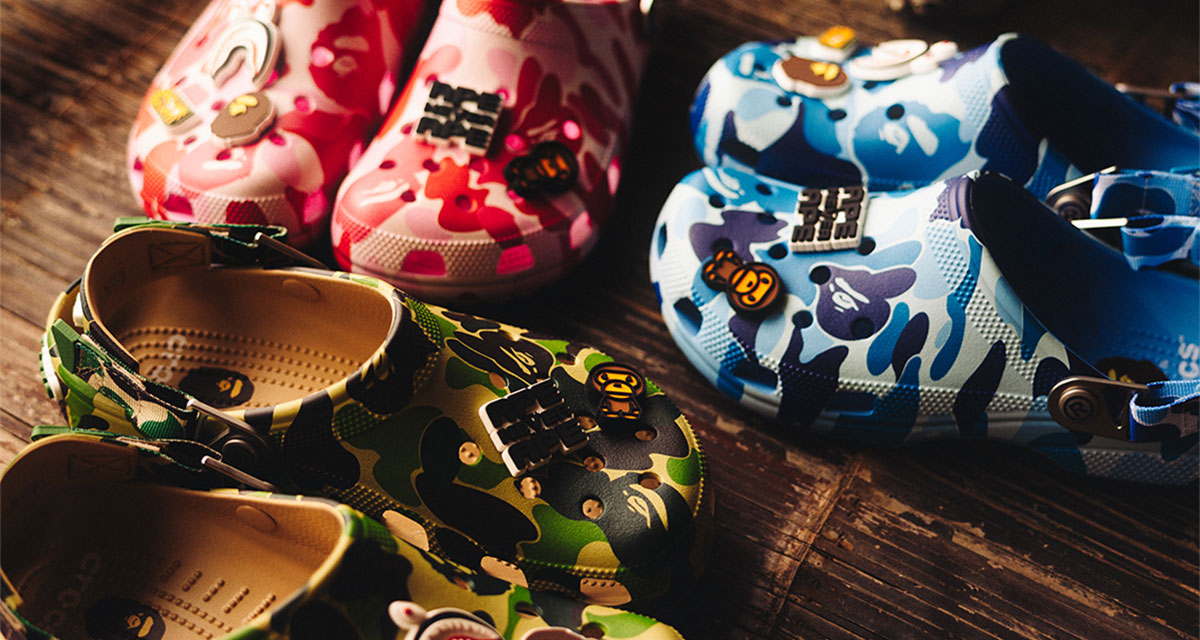 BAPE Brings ABC Camo To Crocs