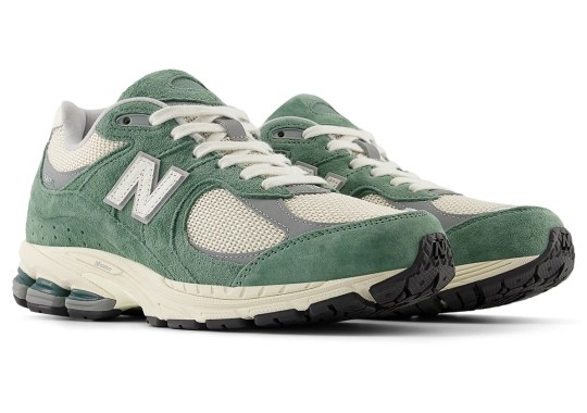 Green Suede Wraps A Neo-Vintage New Balance 2002R