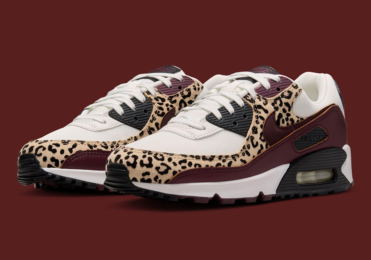 Nike Air Max 90 Burgundy Crush Leopard If1619 102 5