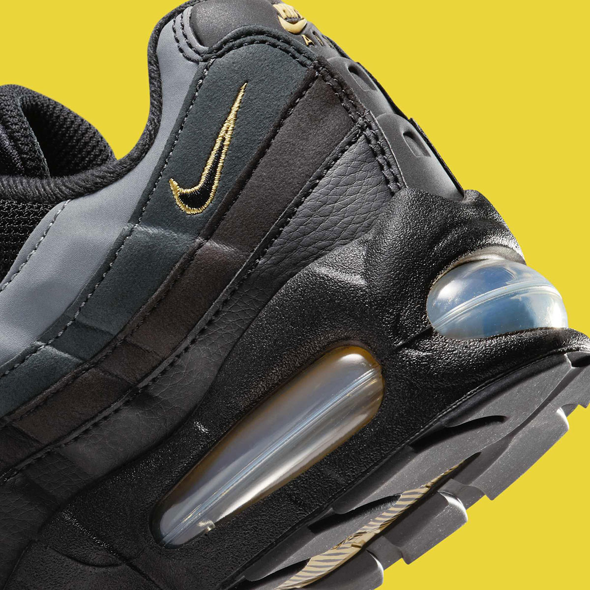 Nike Air Max 95 Gs Black Buff Gold Anthracite Ih0631 002 3