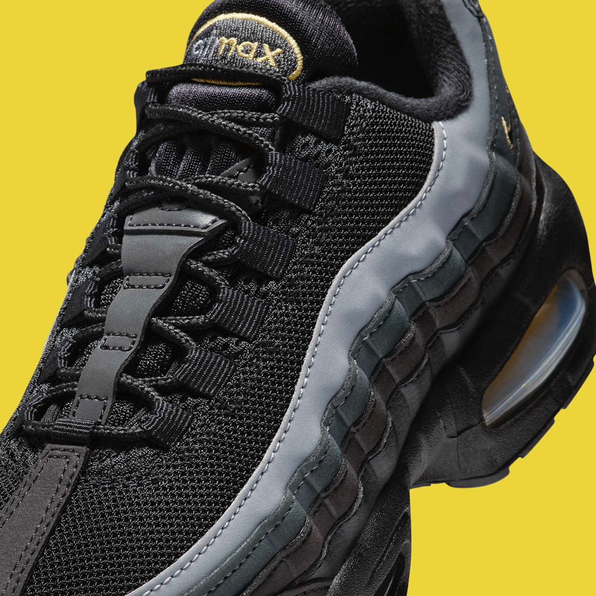 Nike Air Max 95 Gs Black Buff Gold Anthracite Ih0631 002 4