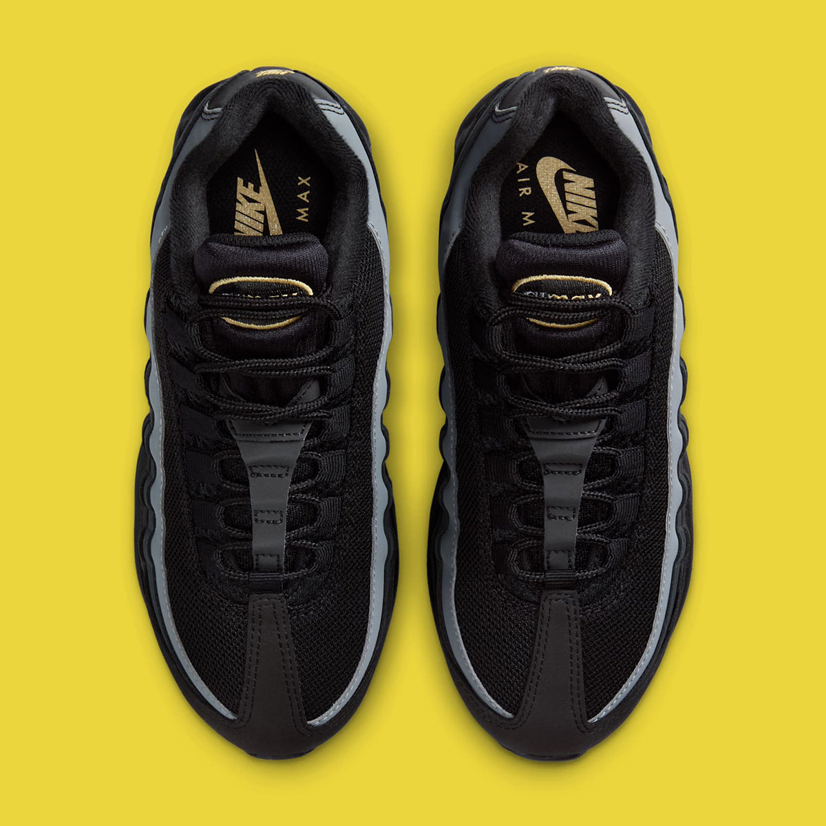 Nike Air Max 95 Gs Black Buff Gold Anthracite Ih0631 002 6