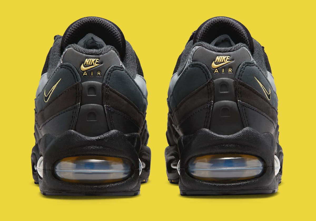 Nike Air Max 95 Gs Black Buff Gold Anthracite Ih0631 002 8