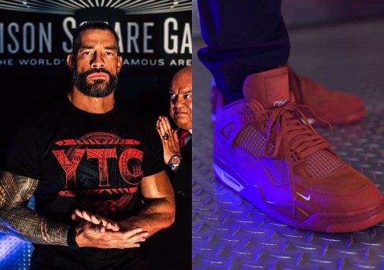 Roman Reigns In Nigel Sylvester’s Brick By Brick Jordan 4 At Monday Night Raw