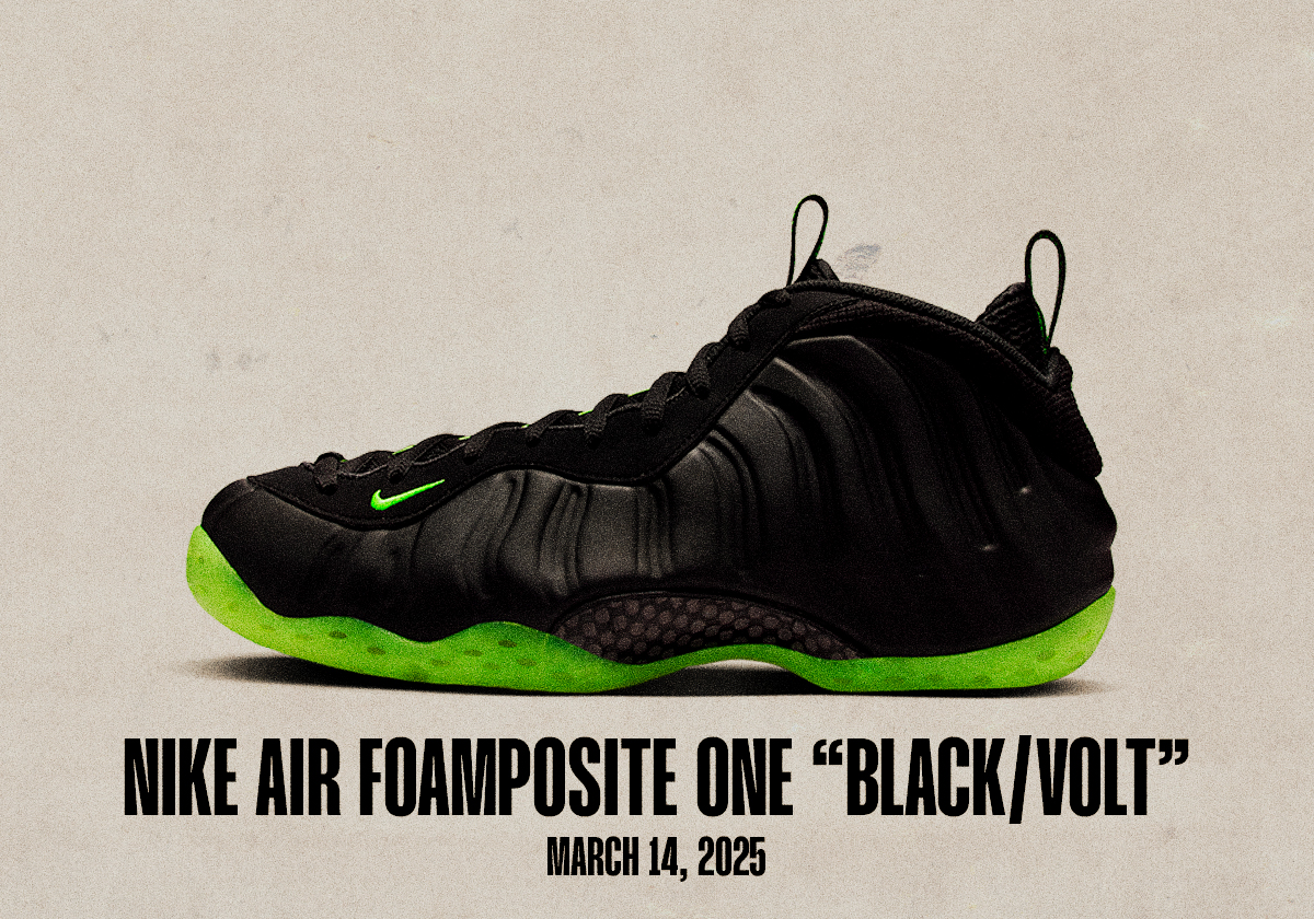 Sneaker Releases March 9 March 15 2025 Nike Air Foamposite One Black Volt 49a082