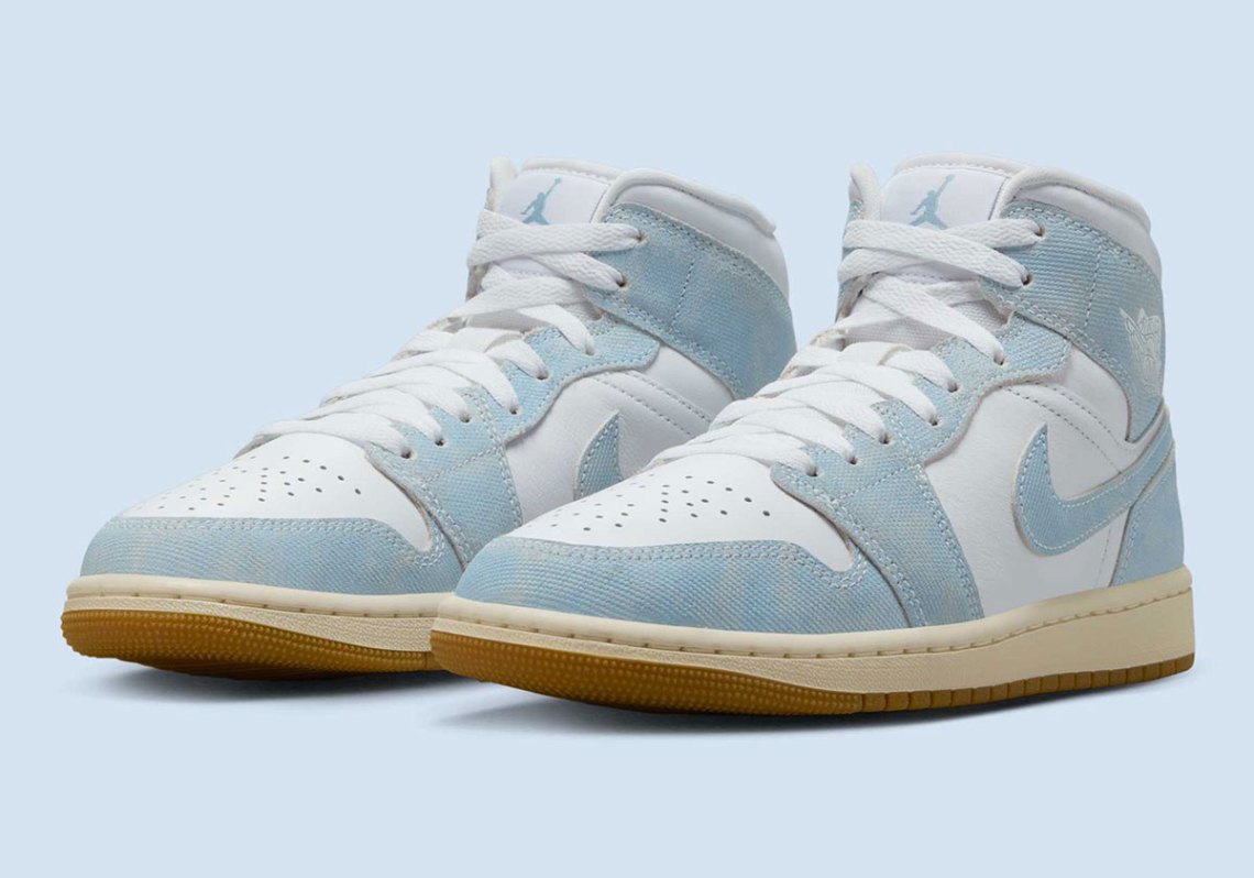Air Jordan 1 Mid Denim Gum HQ2005-100 | SneakerNews.com