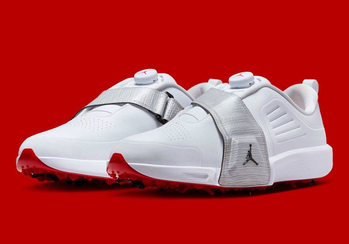 Size 14 Nike Jordan “Air Rev” Men’s Golf shoes FV6338-100 NEW Nike Air Jordan Air Rev Golf Shoes Mens Size 14 White Black  main image 4