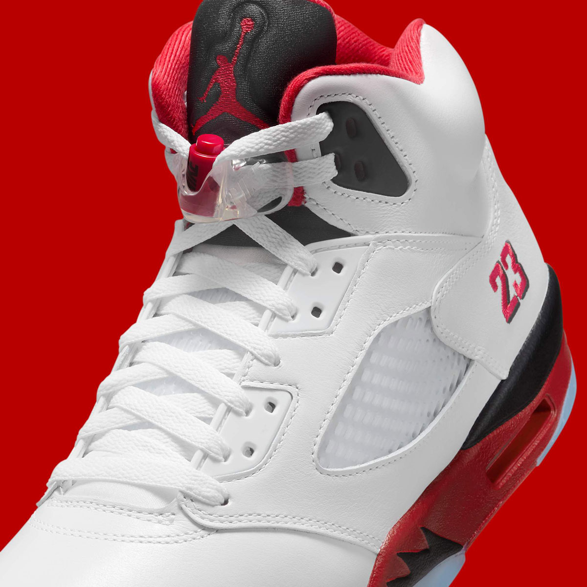 Fire Red Jordan 5s Official Images 5
