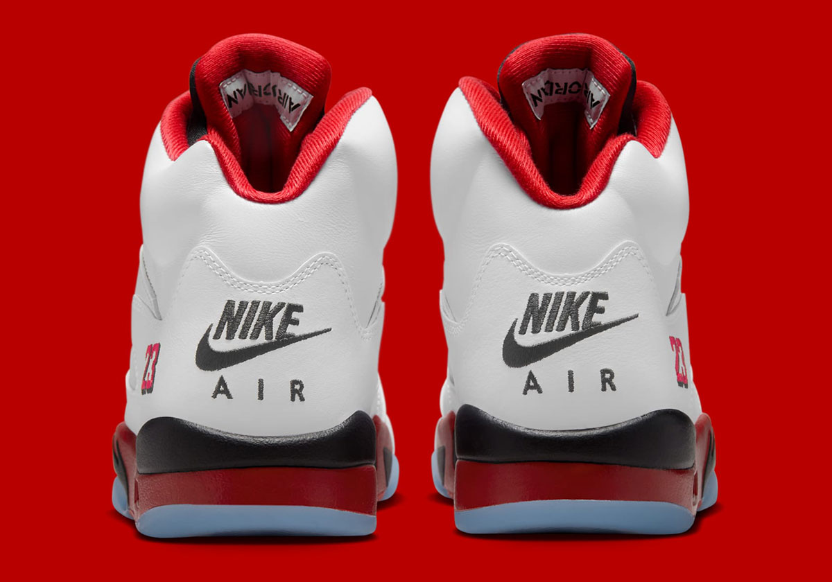 Fire Red Jordan 5s Official Images 6