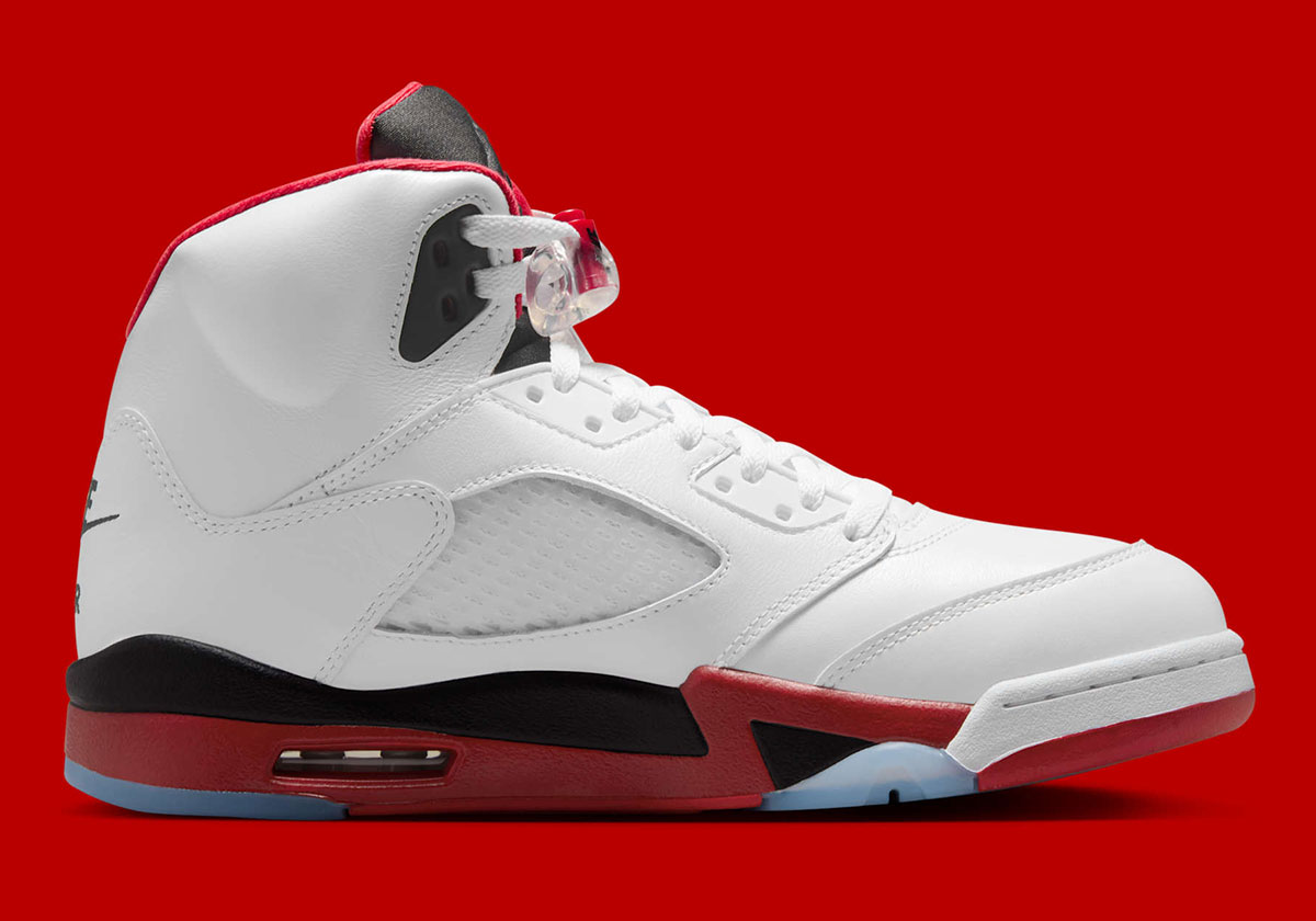 Fire Red Jordan 5s Official Images 7