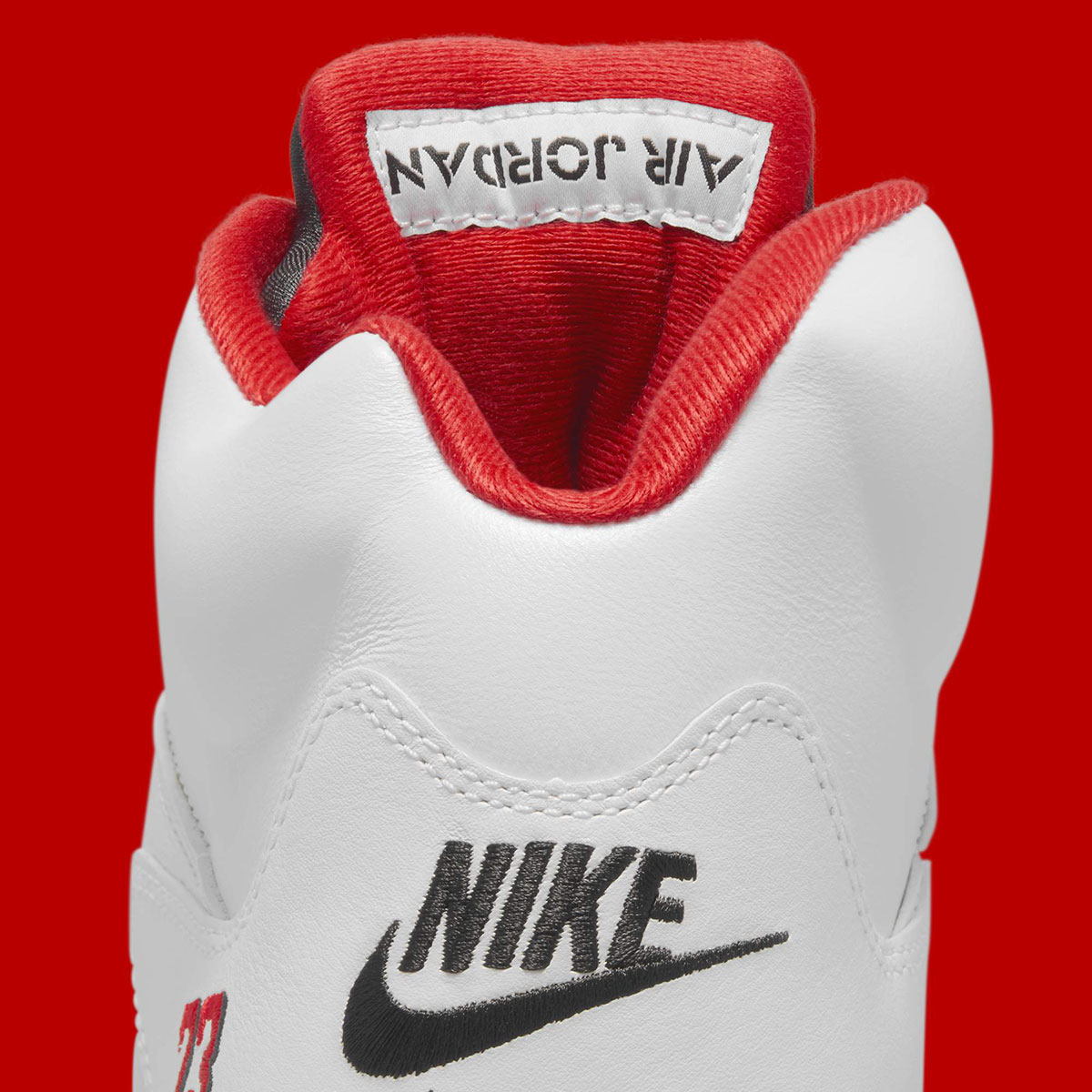 Fire Red Jordan 5s Official Images 9